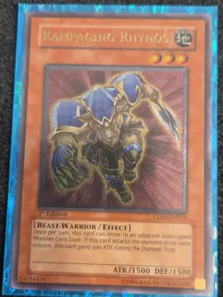 Yu-Gi-Oh! TCG Rampaging Rhynos CDIP-EN031 1st Edition Ultimate Rare VLP - Image 1