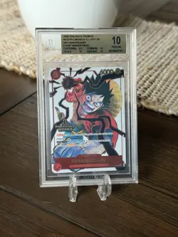 2025 One Piece Promos ST01012 Monkey D Luffy 3rd Anniversary Winner Prize BGS 10 - Image 1