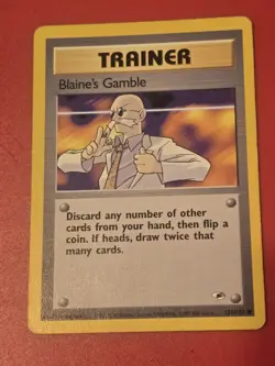 BLAINE’S GAMBLE - Gym Heroes Set - 121/132 - Common - Pokemon Card D2 - Image 1