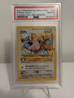 Pokemon TCG Cleffa Classic Collection Celebrations Card 20/111 PSA 10 Gem MT - Image 1