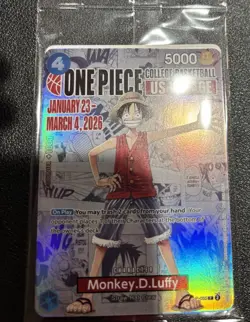Bandai Namco Monkey D Luffy One Piece Card Game Promo P-065 5000 College Basket… - Image 1