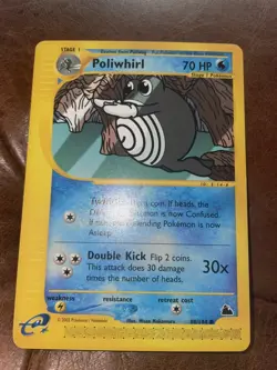 Poliwhirl TCG Skyridge Card 88/144 Regular Non-Holo, Near Mint Condition - Image 1