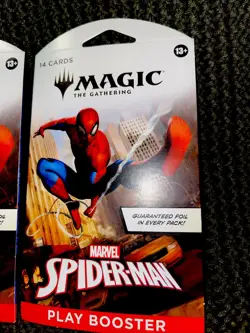 Lot Of 3 MTG: Magic The Gathering Marvel Spider-Man Play Sleeved Booster Packs - Image 2