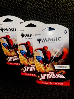 Lot Of 3 MTG: Magic The Gathering Marvel Spider-Man Play Sleeved Booster Packs - Image 4