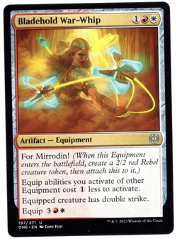 (x4) Bladehold War-Whip 197/271 Playset Non Foil Uncommon All Will Be One MTG NM - Image 1