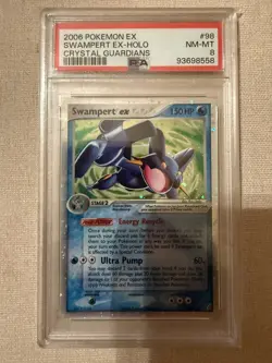 Swampert Ex-Holo #98 2006 Pokemon Ex Crystal Guardians PSA 8 Crystal Guardians - Image 1