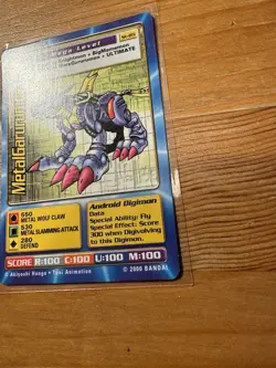 Digimon ST-85 MetalGarurumon Swedish Promo Card TCG Rare Bandai LP/Played - Image 3