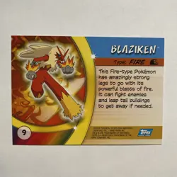Blaziken Pokemon Advanced Challenge Topps TCG Card 2004 #9 - Image 2