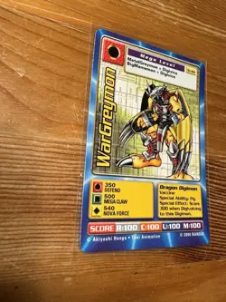 Digimon ST-84 WarGreymon Swedish Promo Card TCG Rare EXC - Image 2