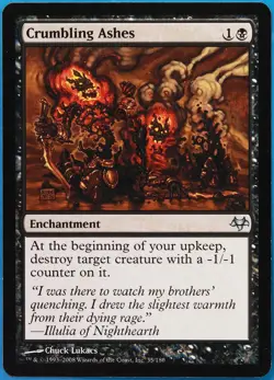 Crumbling Ashes Eventide NM Black Uncommon MAGIC MTG CARD (ID# 512416) ABUGames - Image 1
