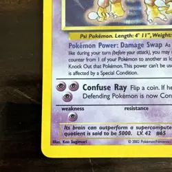 Alakazam Holo 1/110 (2002) WotC Pokemon Card – Vintage – Authentic - Image 5