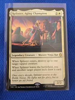 Splinter, Aging Champion - MTG TMNT Rare TMC #0104 - Image 1