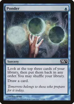 MTG - Ponder - M12 - Magic the Gathering - Image 1