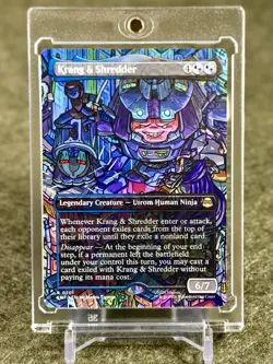 Krang & Shredder - Borderless RARE #201 TMT Teenage Mutant Ninja Turtles MTG - Image 2