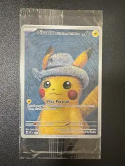 PIKACHU VAN GOGH WITH GREY FELT HAT SVP EN 085 PROMO POKEMON CARD-SEALED - Image 1
