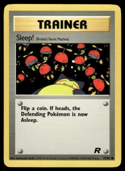 Pokemon Cards Sleep! 79/82 UNLIMITED Team Rocket WOTC Common NM - Image 1