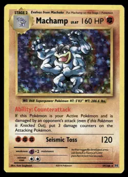 Pokemon Cards Machamp 59/108 Evolutions Holo Rare LP - Image 1
