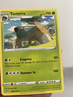 Pokemon Torterra 008/172 Brilliant Stars NON Holo Card VERY RARE CARD - Image 1