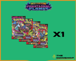 Pokemon TCG Mega Evolution Phantasmal Flames Booster Pack X1 - Image 1