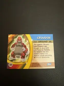 Groudon #33 Pokemon Topps Advanced Challenge 2004 RARE Vintage - Image 2