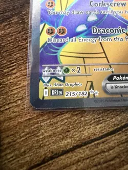 Pokemon TCG Cynthia's Garchomp EX 215/182 Full Art Destined Rivals Near Mint - Image 2