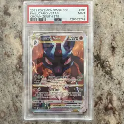 2023 Pokemon SWSH Crown Zenith Lucario VSTAR ETB Promo PSA 9 - Image 1