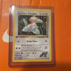 Pokemon TCG Sabrina's Porygon 98/132 1st Edition Gym Challenge common WOTC - Image 1