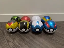 Pokemon Poke Ball Tin Set of 8 Various Designs - Image 1