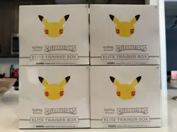 Lot Of 4 Pokemon 25th Anniversary Celebrations Elite Trainer Box (ETB) Sealed - Image 1