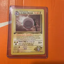 Pokemon TCG Lt. Surge’s Electrode 52/132 1st Edition Gym Challenge WOTC Vintage - Image 1