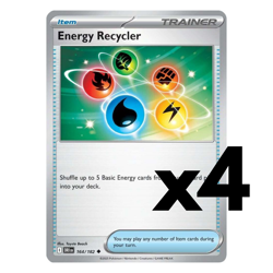 4x Energy Recycler 164/182 - SV10: Destined Rivals Pokemon Playset x4 - Image 1