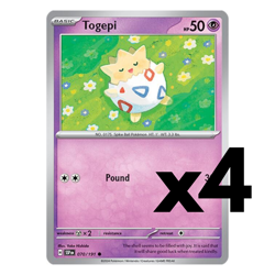 4x Togepi - 070/191 - SV08: Surging Sparks (SSP) Pokemon Playset x4 - Image 1