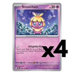 4x Smoochum - 075/191 - SV08: Surging Sparks (SSP) Pokemon Playset x4 - Image 1
