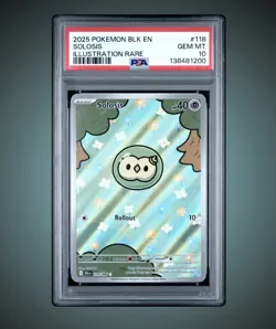 2025 POKEMON BLK EN-BLACK BOLT ILLUSTRATION RARE #118 SOLOSIS PSA 10 - Image 1