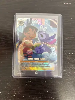 Enchanted Ohana Means Family NM Foil Winterspell Disney Lorcana Lilo Stitch x1 - Image 1