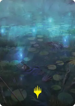 MTG The Dead Marshes Art Card (Gold-Stamped Signature) [The Lord of the Rings: T - Image 1