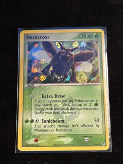 Pokemon Card Ex Hidden Legends Heracross 7/101 2004 Non Reverse Holo LP - Image 1