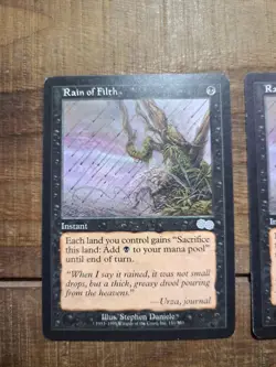 Rain of Filth Urza's Saga Black Uncommon MAGIC MTG CARD X3 - Image 2