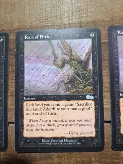 Rain of Filth Urza's Saga Black Uncommon MAGIC MTG CARD X3 - Image 3