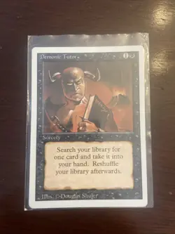 Demonic Tutor HP, English MTG Revised Edition - Image 1
