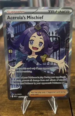 Acerola's Mischief Trainer Card Pokemon TCG Holo Supporter Mega 165/132 - Image 1