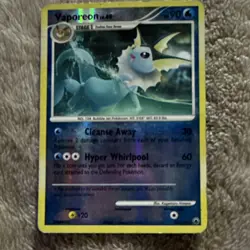Pokemon Vaporeon TCG Card Majestic Dawn Rare Holo 90 HP 19/100 2008 - Image 1