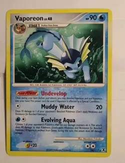 Pokemon TCG - Vaporeon 34/111 - Platinum Rising - Rivals - Rare - English MP - Image 1