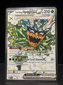 Teal Mask Ogerpon Ex SVP 166 NM/M SVP Black Star Promo Pokemon TCG - Image 1