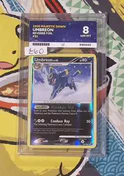 Ace 8 Umbreon Reverse Holo 2008 Majestic Dawn 32/100 Graded Pokemon Card - Image 1