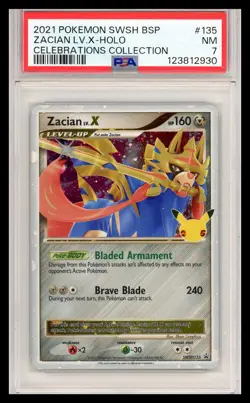 2021 Pokemon Zacian Lv. X. Promo #135 PSA 7 - Image 1