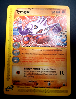 Pokemon Tyrogue Vintage e-Reader 2002 Aquapolis 63/147 NM Fast Ship - Image 1