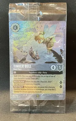 ✨🧚 Tinker Bell Giant Fairy #11/P3 – Glitter Foil Promo 2025 Lorcana SEALED 🧚✨ - Image 1