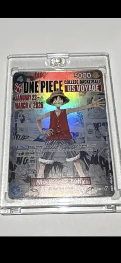 One Piece Potential PSA 10 Monkey D. Luffy US College Basketball Voyage Card!🔥 - Image 1