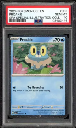2024 PSA 10 Pokemon Froakie Shrouded Fable Special Illustrat Coll 056/197 Card - Image 1